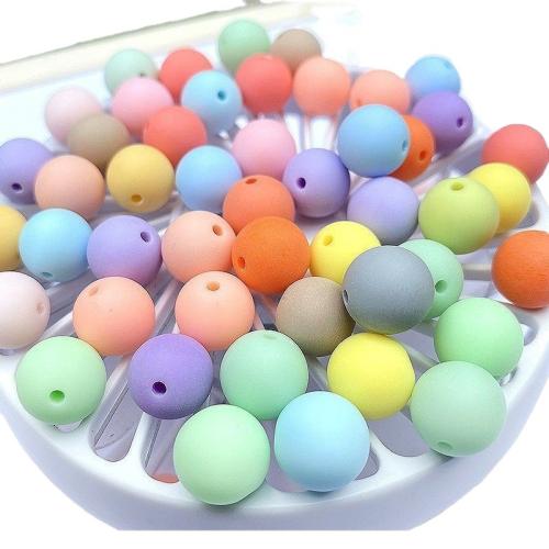 Frosted Acrylic Beads Round DIY Sold By Lot