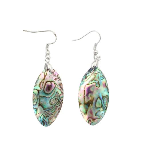Abalone Shell Drop Earring, med Messing, mode smykker & for kvinde, 60x19x2.30mm, Solgt af par