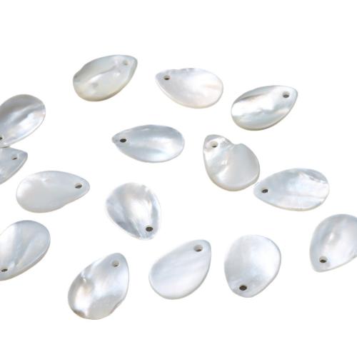 Gamtos Baltoji Shell Pakabukai, Balta "Shell, Ašara, Pasidaryk pats & įvairių stilių pasirinkimas, daugiau spalvų pasirinkimas, 10x14mm, Pardavė PC