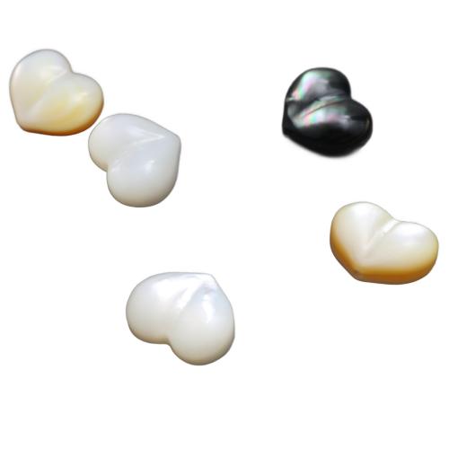 Természetes Édesvízi Shell gyöngyök, Héj, Szív, DIY, több színt a választás, 12x10x6mm, Által értékesített PC