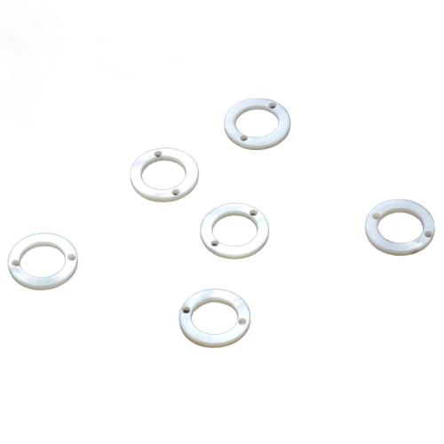 Złącze z powłoki, Muszla biała, Pączek, DIY & kółko1/1, biały, 10x1mm, sprzedane przez PC