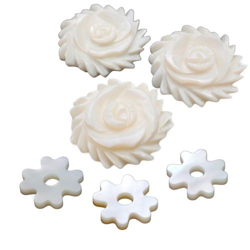 Natural White Shell gyöngyök, DIY & különböző stílusokat a választás, több színt a választás, Által értékesített PC