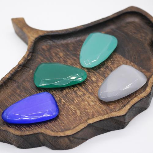 Gemstone Vedhæng Smykker, Natursten, Teardrop, poleret, du kan DIY & facetteret, flere farver til valg, 44.80x28.80x8.30mm, Solgt af PC