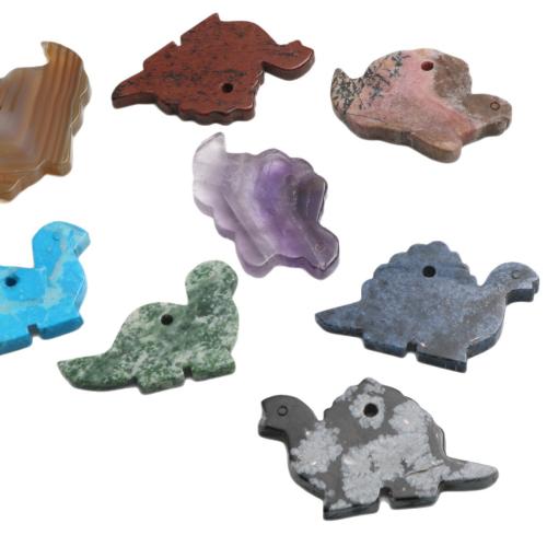 Gemstone Vedhæng Smykker, Natursten, Dinosaur, poleret, du kan DIY & forskellig størrelse for valg, flere farver til valg, Solgt af PC