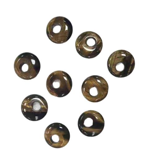 Tiger Eye Gyöngyök, DIY & nagy lyuk, sárga, 12mm, Lyuk:Kb 4mm, Által értékesített PC