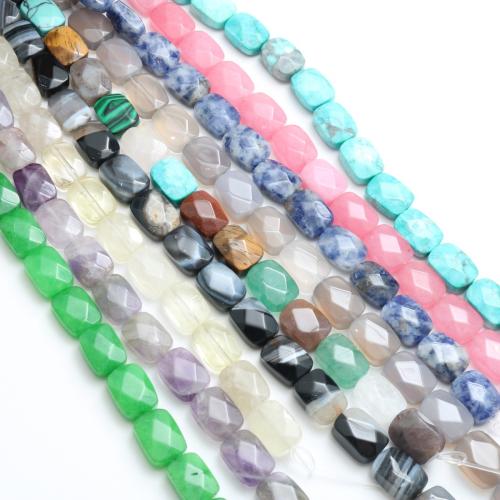 Grânulos de gemstone jóias, misto de pedras semi-preciosas, Retângulo, DIY & materiais diferentes para a escolha & tamanho diferente para a escolha & facetada, vendido por Strand