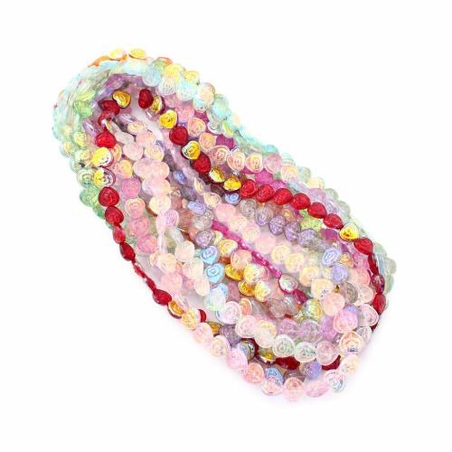 Üveg Üveggyöngy, Szív, DIY, több színt a választás, 16x15mm, Naponta eladott Kb 32 cm Strand