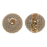 Cubic Zirconia Micro Pave Brass Beads